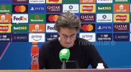 UK: Tottenham Head Coach Thomas Frank speaks at press conference following Villarreal match