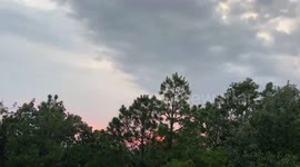 Time-lapse of sunset and thunderstorm in Ferndale, Arkansas, USA