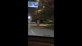 Motorcycle accident in Henan, China