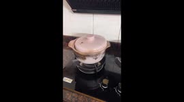 Burnt pot leaves husky face pattern in Guangdong, China