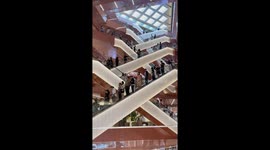 Escalators at new shopping mall become an unlikely selfie spot