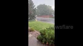US: Heavy rainfall and hail in Fort Collins, CO