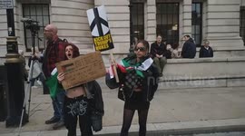 Anti-Trump rally: teenage girls express outrage at Donald Trump's Gaza stance