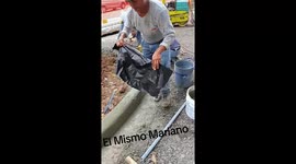Workers Smooth Concrete With Wet Plastic