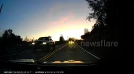 Truck Driver Fails To See Turning Car (Front)