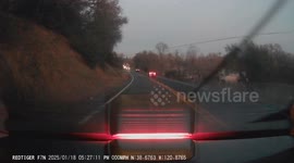 Truck Driver Fails To See Turning Car (Back)