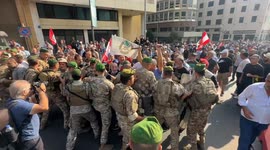 Retired soldiers protest in Beirut, demand pension hike amid currency collapse