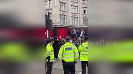 UK: Protest Erupts At Oxford Circus Against Donald Trump Visit
