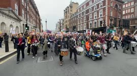 Thousands of Londoners march in anti-Trump rally, voice support for Gaza