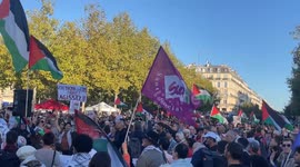 Protest in Paris calls for end to Israeli actions in Gaza