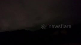 Thunderstorms moving over 285 MDT in Colorado, USA