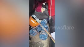Driver shocked as snake tags along his ride hiding in car