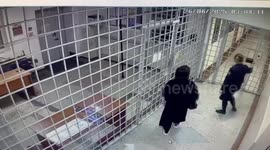 Woman caught stealing phone inside police station in Kamchatka, Russia