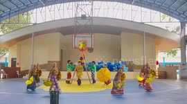Skirt falls during folk dance performance in Davao, Philippines