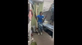 Bunker bed swing strap snaps, girl falls in Shaanxi, China