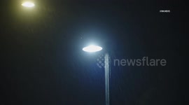 US, Los Angeles: Studio CIty Rain Comes Down
