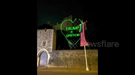 ‘Trump Loves Epstein’ Beamed Onto Windsor Castle During State Visit