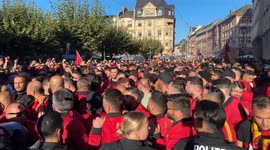 Germany: Galatasaray fans march in Frankfurt ahead of Champions League match vs. Eintracht Frankfurt