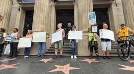 US, Los Angeles: Hollywood Protest Against Jimmy Kimmel Live Cancellation Grows Part 1