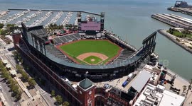 US: Oracle Park Aerial: San Francisco Giants’ Waterfront Home Overlooking McCovey Cove