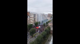 Mass Protest in Rennes Against Austerity Measures in Rennes, France