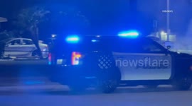 US, Los Angeles: La Puente Motorcycle Chase Ends In Smoky Crash