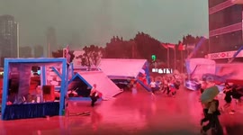 Tornado tears through marketplace in Guangdong, China