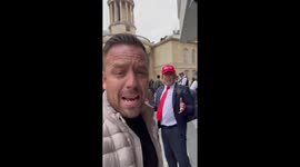 Anti-Trump protest features Donald Trump impersonator in London, UK