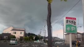 Thunderstorm brings heavy rain to Tsuchiura, Japan