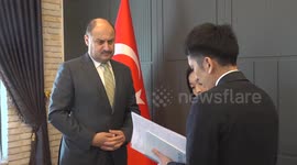 Türkiye: Japanese Princess Akiko receives replica of Emperor Meiji’s letter to Sultan Abdulhamid II in Türkiye