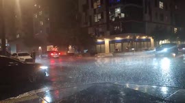 US: Heavy Downpour Hits Tucson Streets in Tucson