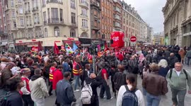 France: Huge Protest Floods Lille Streets Against Budget Cuts