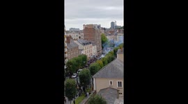 Massive protest against budget cuts in Rennes, France