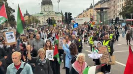 Hundreds march in Sweden to protest Gaza genocide