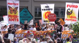Thousands march in New York against fossil fuel financing