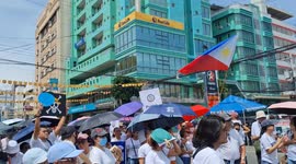 Youth, clergy, and civilians march against corruption in Cagayan de Oro.
