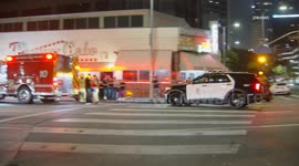 US, Los Angeles: Downtown Los Angeles Car Crashes Into The Original Pantry Cafe