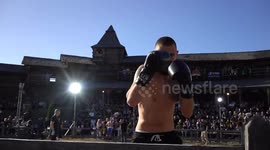 Ukrainians perform at fighting show in Kyiv to raise funds for army