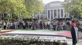 Healthcare workers in Madrid protest Israel’s genocidal war on Gaza