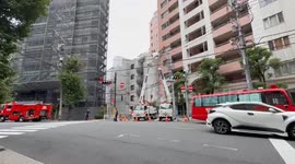 Japan: Crane Collapses at Tokyo Demolition Site, Causes Power Outage