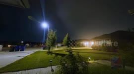 Timelapse of lightning and passing rain in Oklahoma, USA