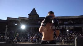 Ukraine: Ukrainians perform at fighting show in Kyiv to raise funds for army