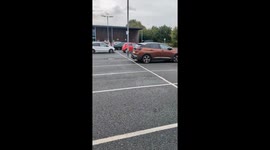 chilling in supermarket carpark
