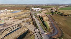 HS2 Construction near Aylesbury Buckinghamshire, showing how much progress or not