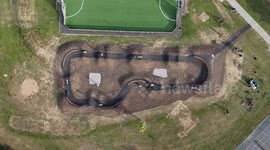 newly built Pump Track near Bedgrove Aylesbury Buckinghamshire