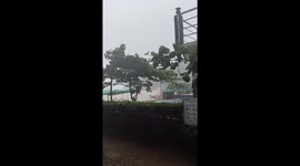 Super Typhoon Ragasa batters beachfront resort in the Philippines