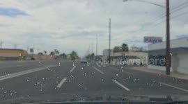 US: Light Drizzle Falls Ahead of Rain in Stanton, CA