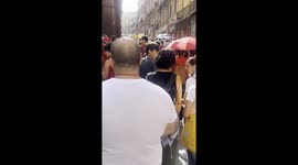 free Palestine march taking place in Cagliari