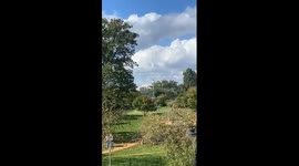 It was a normal Sunday in London when a helicopter landed in a park due to a roadside emergency.