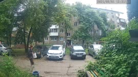 Schoolboy on electric scooter crashes into woman in Ufa, Russia